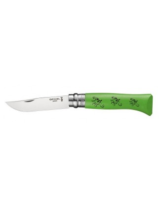 Нож Opinel серии Tradition TourDeFrance №08, клинок 8,5см., нерж.сталь, граб, зеленый, рис.-велосипедист, картон.коробка Нож Opinel серии Tradition TourDeFrance №08, клинок 8,5см., нерж.сталь, граб, зеленый, рис.-велосипедист, картон.коробка