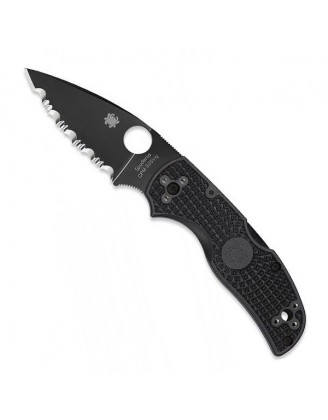 Нож Spyderco Native 5 Black Blade, серрейтор