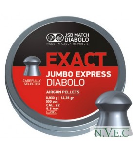 Пули пневматические JSB Diabolo Exact Jumbo Express 5.52мм, 0.93г (500шт)
