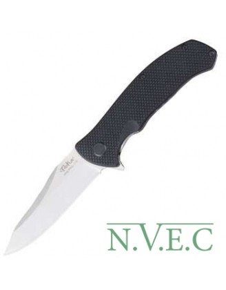 Нож Tekut "TOUGH" серии EDC, лезвие 90мм., сталь 12C27, рукоять G10, клипса, цвет - черный, 136гр.