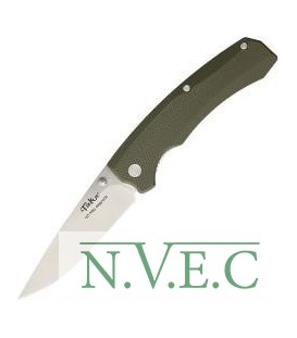 Нож Tekut "ZERO" серии EDC, лезвие 80мм., сталь 12C27, рукоять G10, клипса, цвет - зеленый, 63гр.