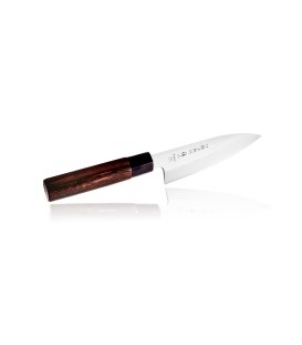 Нож Деба мини Tojiro “Zen” DP Cobalt Alloy, 115 мм, сталь VG-10, 3 слоя, рукоять дерево (FD-570)