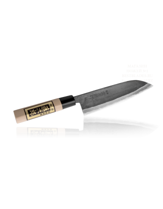 Нож Сантоку "Всемогущий" Tojiro Japanese Knife, 165 мм, сталь"Shirogami", 3 слоя, рукоять дерево (F-698)