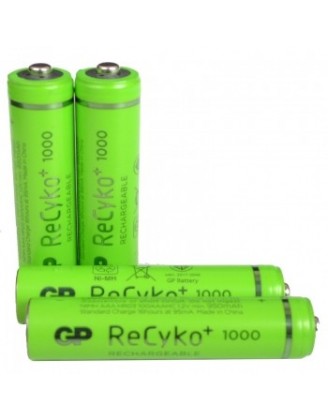 Аккумулятор никель-металлогидридный Ni-MH AAA GP ReCyko, 1.2V (950mAh), 4шт. в блистере