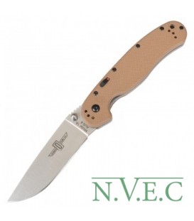 Нож складной Ontario RAT-1A (длина: 219мм, лезвие: 84мм, сатин), tan 8870TN