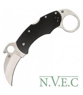 Нож складной керамбит SPYDERCO VG-10 (длина: 170мм, лезвие: 60мм), черный