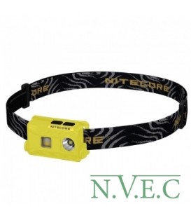 Фонарь налобный Nitecore NU25 (Cree XP-G2 S3, 360 люмен, 10 режимов, USB), желтый