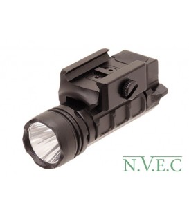 Тактический фонарь UTG на Weaver/Pic., светодиод 24mm 3V LED IRB, 400люм., черный, двухстор.переключатель, 1xCR2, 90гр.
