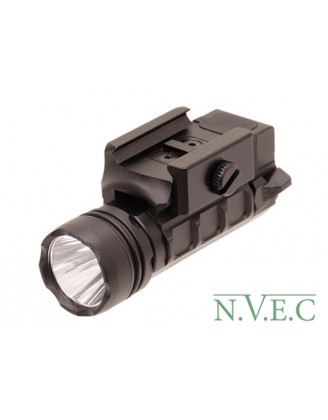 Тактический фонарь UTG на Weaver/Pic., светодиод 24mm 3V LED IRB, 400люм., черный, двухстор.переключатель, 1xCR2, 90гр.