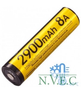Аккумулятор литиевый Li-Ion 18650 Nitecore NL1829LTHP 3.6V (8А, 2900mAh, -40°C), защищенный