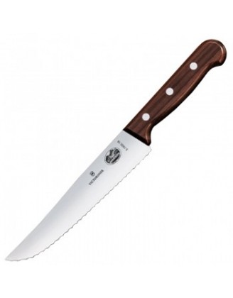 Нож бытовой, кухонный Victorinox Wood Carving с серрейт. лезвием (лезвие: 180мм), дерево 5.1930.18