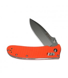 Нож складной Ganzo G704 (длина: 206мм, лезвие: 90мм, сатин), оранжевый