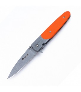 Нож складной Ganzo G743-2 (длина: 200мм, лезвие: 87мм, сатин), оранжевый