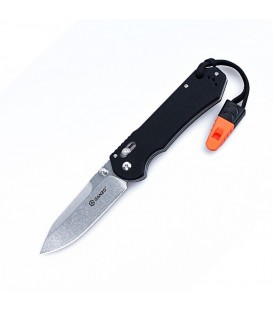 Нож складной Ganzo G7452-WS (длина: 210мм, лезвие: 90мм, сатин), черный