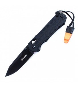 Нож складной Ganzo G7453P-WS (длина: 210мм, лезвие: 90мм, черное), черный
