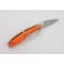 Нож складной Ganzo G732 (длина: 215мм, лезвие: 95мм, сатин), оранжевый
