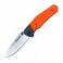 Нож складной Ganzo G7491 (длина: 205мм, лезвие: 87мм, сатин), оранжевый