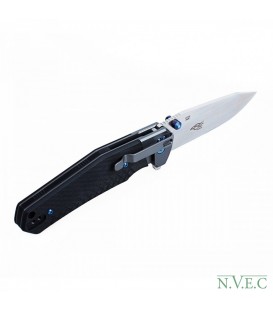 Нож складной Ganzo G7491 (длина: 205мм, лезвие: 87мм, сатин), черный