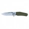 Нож складной Ganzo G7492 (длина: 205мм, лезвие: 87мм, сатин), зеленый