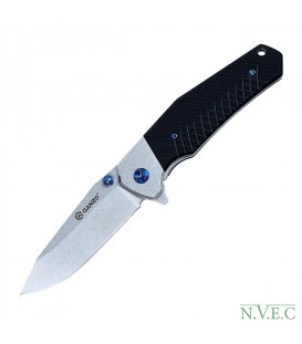 Нож складной Ganzo G7492 (длина: 205мм, лезвие: 87мм, сатин), черный
