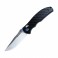Нож складной Ganzo G7501-CF (длина: 210мм, лезвие: 89мм, сатин), черный