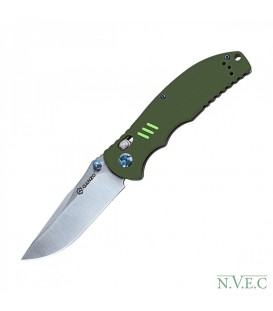 Нож складной Ganzo G7501 (длина: 210мм, лезвие: 89мм, сатин), зеленый