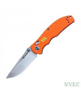 Нож складной Ganzo G7501 (длина: 210мм, лезвие: 89мм, сатин), оранжевый