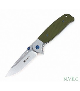 Нож складной Ganzo G7522 (длина: 200мм, лезвие: 89мм, сатин), зеленый