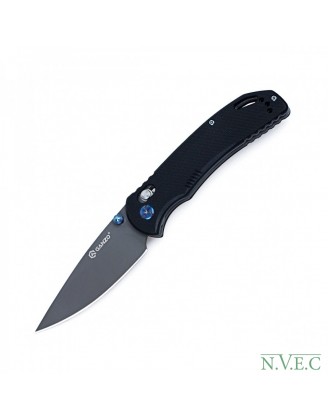 Нож складной Ganzo G7533 (длина: 210мм, лезвие: 89мм, сатин), черный