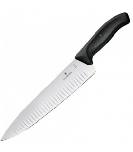 Нож бытовой, кухонный Victorinox SwissClassic Carving (лезвие: 250мм), черный, блистер 6.8023.25B