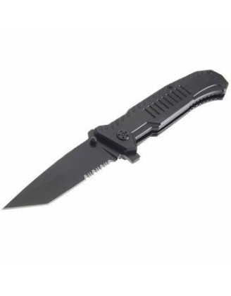 Нож складной BOKER с зажимом и зубом пилы (полная длина 22см, длина лезвия 9.5см)