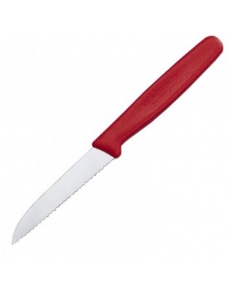 Нож бытовой, кухонный Victorinox с серрейторным лезвием (лезвие: 80мм), красны 5.0431 Нож бытовой, кухонный Victorinox с серрейторным лезвием (лезвие: 80мм), красны 5.0431