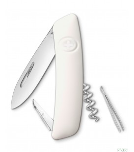 Нож Swiza D01, белый, 6 ф., штопор (KNI.0010.1020)