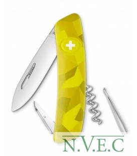 Нож Swiza C01, желтый velor, 6 ф., штопор (KNI.0010.2080)