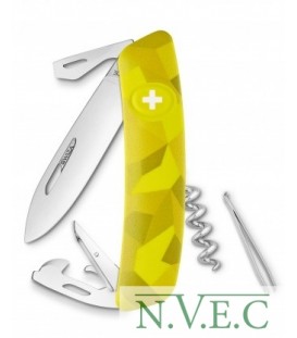 Нож Swiza C03, желтый velor, 11 ф., штопор (KNI.0030.2080)