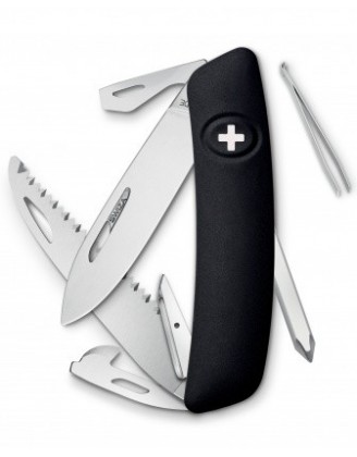 Нож Swiza D06, чорний, 12 ф., пилка \отвертка (KNI.0060.1010)