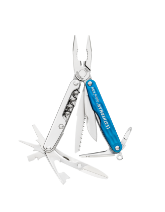 Мультитул LEATHERMAN Juice CS4- Columbia Blue, кож. чехол, подар. коробка (831984)