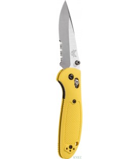 Нож Benchmade "Pardue Griptilian Mini", полусерейтор, желтый (556S-YEL)