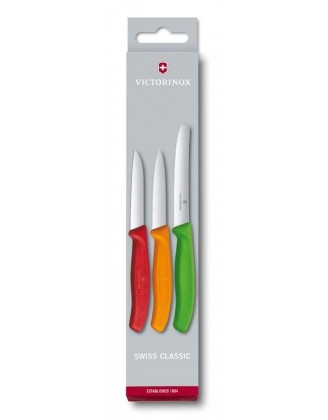 Набор кухонных ножей Victorinox SwissClassic касный, оранжевый, зеленый (6.7116.32) Набор кухонных ножей Victorinox SwissClassic касный, оранжевый, зеленый (6.7116.32)