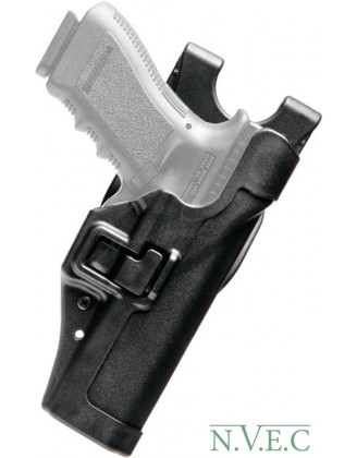Кобура BLACKHAWK Sepra Level 2 для Glock17,19,22-32 левша, ц:черный