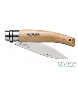 Нож Opinel серии Nature №08, садовый, клинок 8,5см., нержавеющая сталь, рукоять - бук, блистер