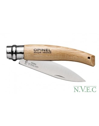 Нож Opinel серии Nature №08, садовый, клинок 8,5см., нержавеющая сталь, рукоять - бук, блистер