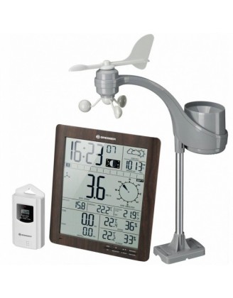 Метеостанция Bresser Weather Center ClimaTemp XXL Brown