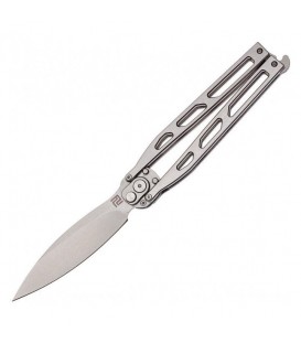 Нож Artisan Kinetic Balisong Small, D2, Steel ц:silver