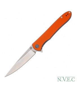 Нож Artisan Shark Black Blade, D2, G10 Flat ц:orange