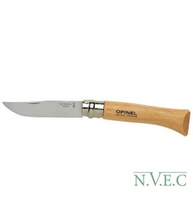 Нож со штопором Opinel n10 нержавеющая сталь, рукоять-бук