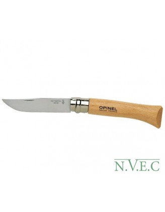 Нож со штопором Opinel n10 нержавеющая сталь, рукоять-бук