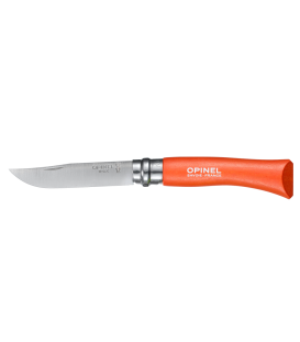 Нож Opinel серии COLORED TRADITION N°07 inox, нержавеющая сталь, рукоять - оранжевая