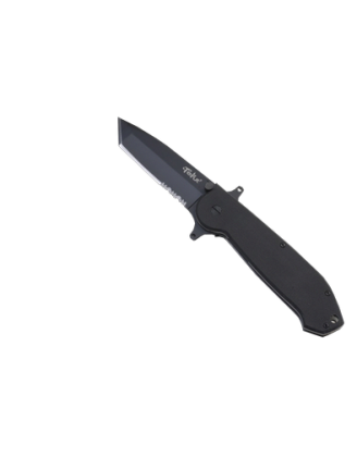 Нож Tekut  Ares серии Tactical, лезвие 94 общ.235, рук - G10 чёрная, лезвие - черн. клипса