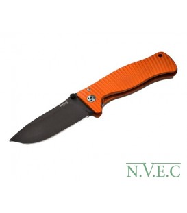 Нож LionSteel SR-1 Aluminium лезвие 94 мм черное, рукоять - оранжевая